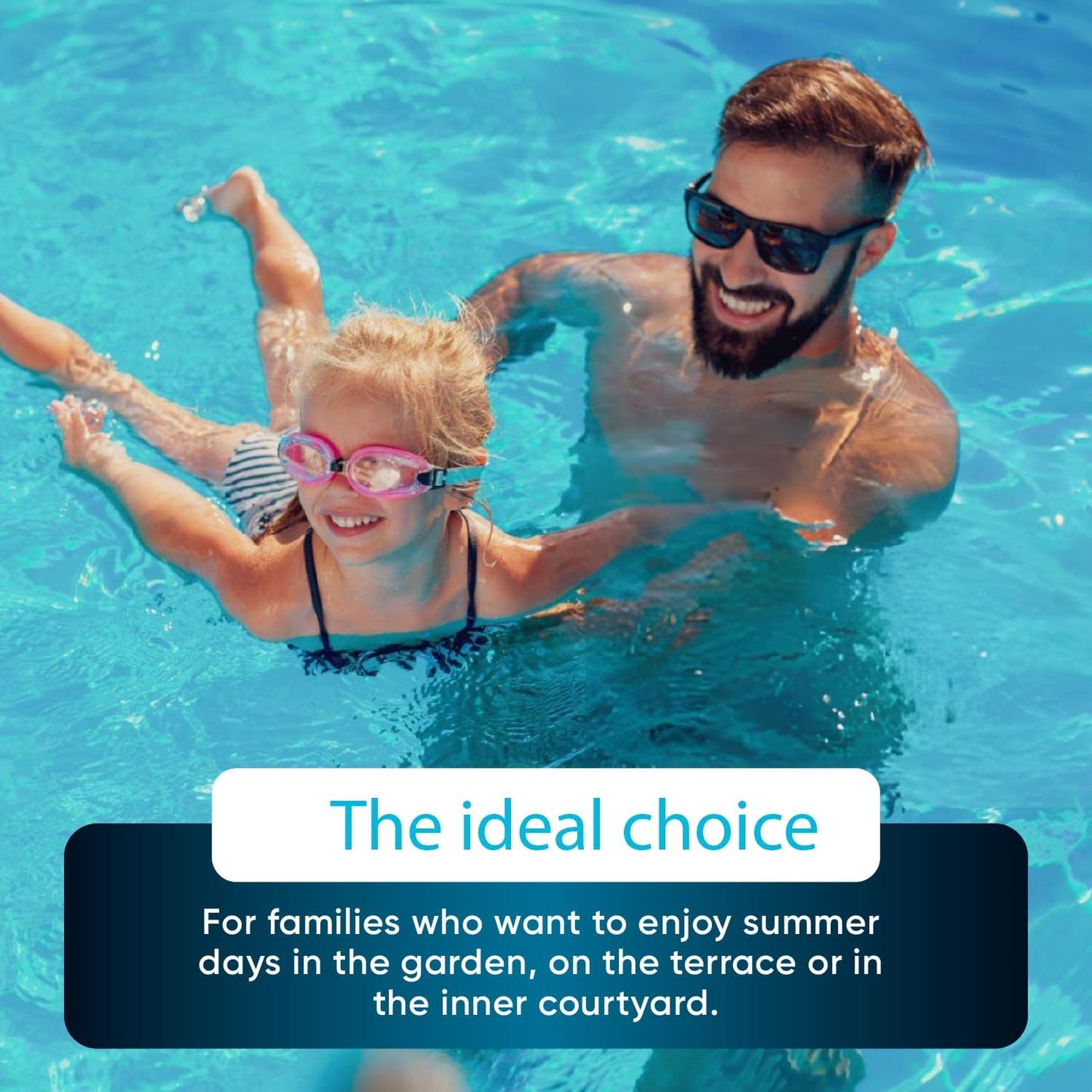 Garden Pool Steel Frame Pool Complete Set with Filter Pump Cover of Chemical Dispenser Round Steel Frame Pool Full Set