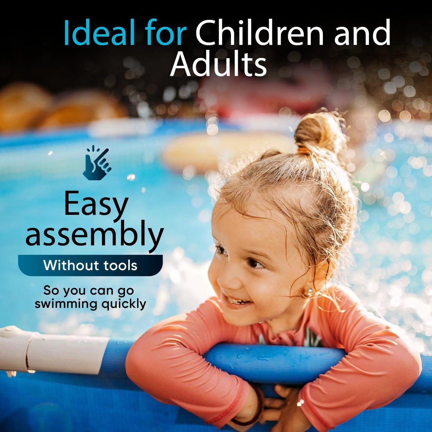 Garden Pool Steel Frame Pool Complete Set with Filter Pump Cover of Chemical Dispenser Round Steel Frame Pool Full Set