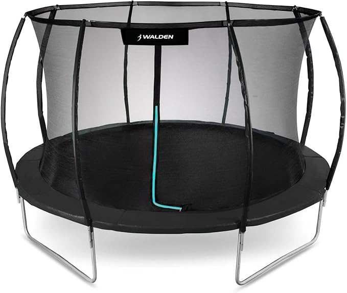 Outdoor Trampoline, Garden Trampoline Certified Trampoline with Safety Fence and Padded Poles for Children, Indoor Outdoor Fitness.