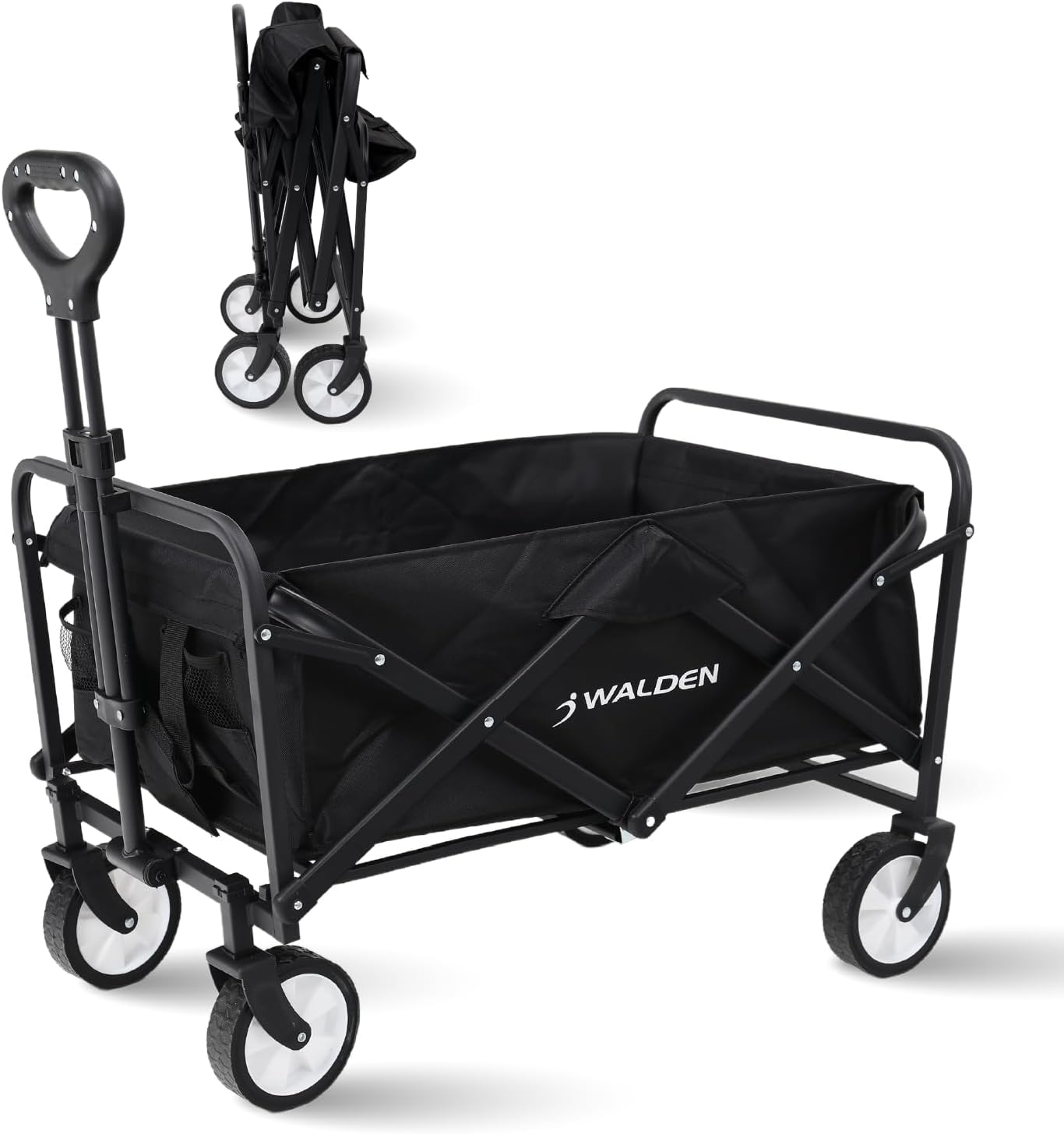 Festival Trolley on Wheels Folding - Foldable Camping Cart Garden Wagon Compact Camping Trolley Cart for Garden, Beach, Fishing